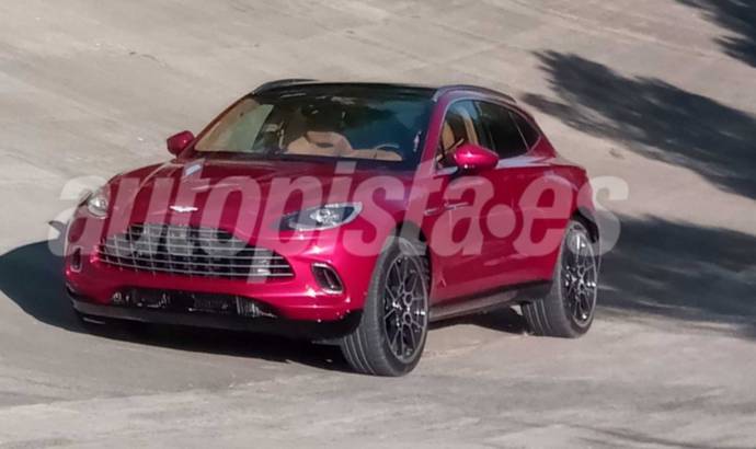 Spy pictures with the upcoming Aston Martin DBX